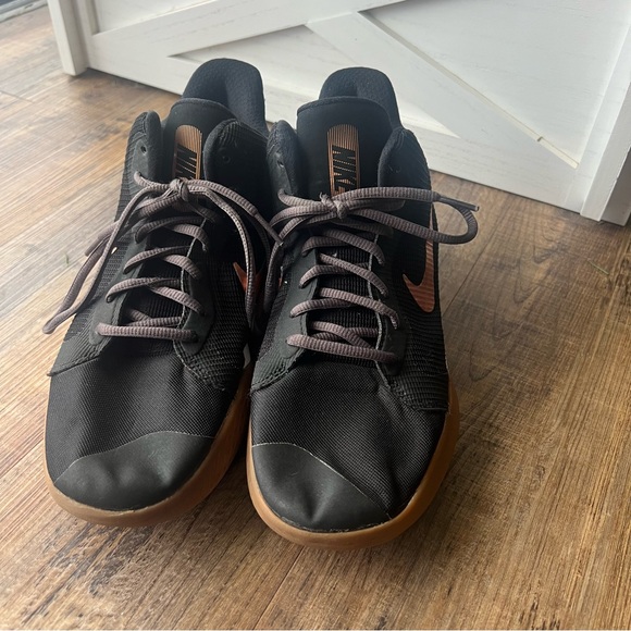 Nike Precision III Mens Basketball Black Copper Sneaker Adult Tennis Shoes US 9 - Picture 2 of 8